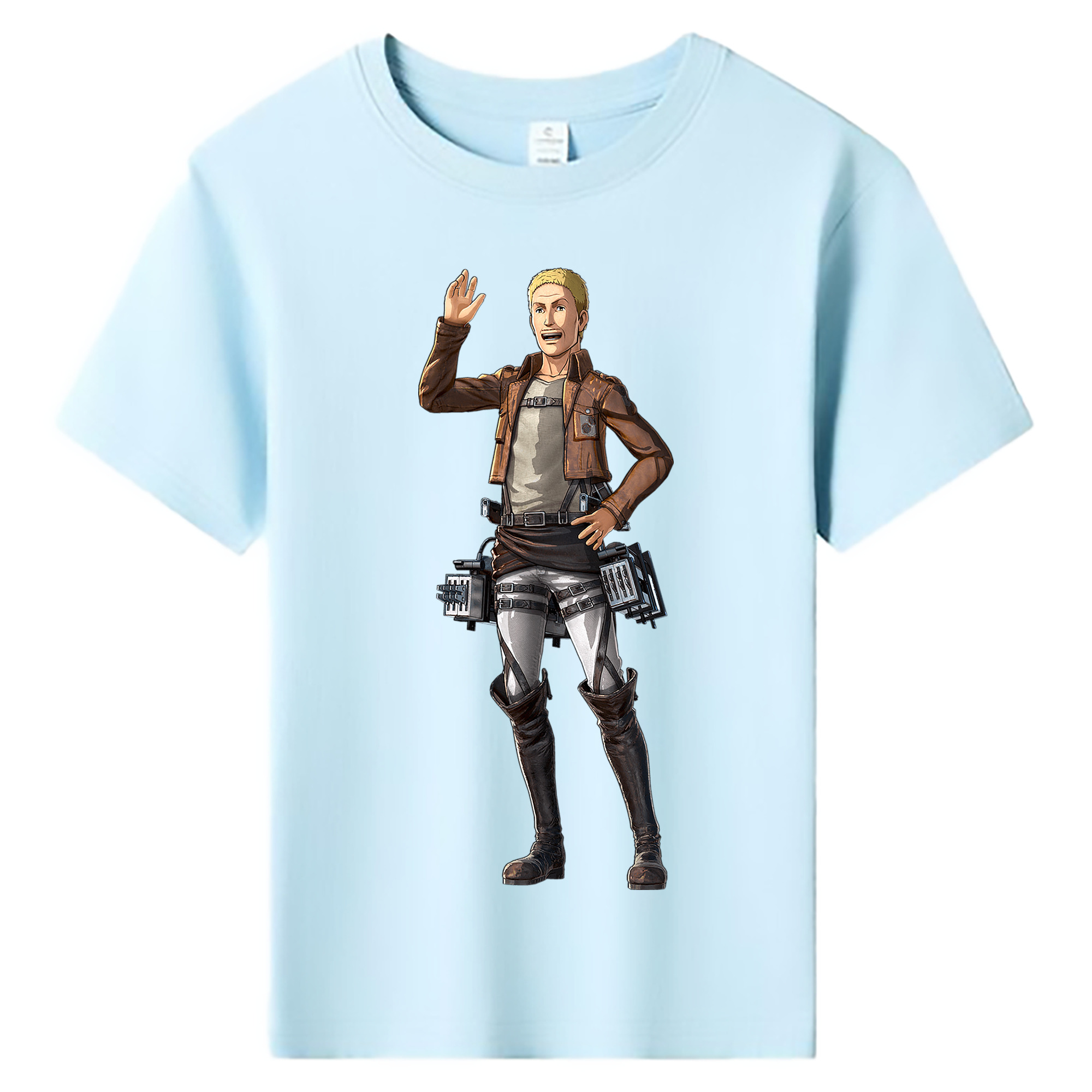 （画像用） 進撃の巨人 ハンネス Attack on Titan Hannes 綿100％キッズTシャツ（フロントプリント）